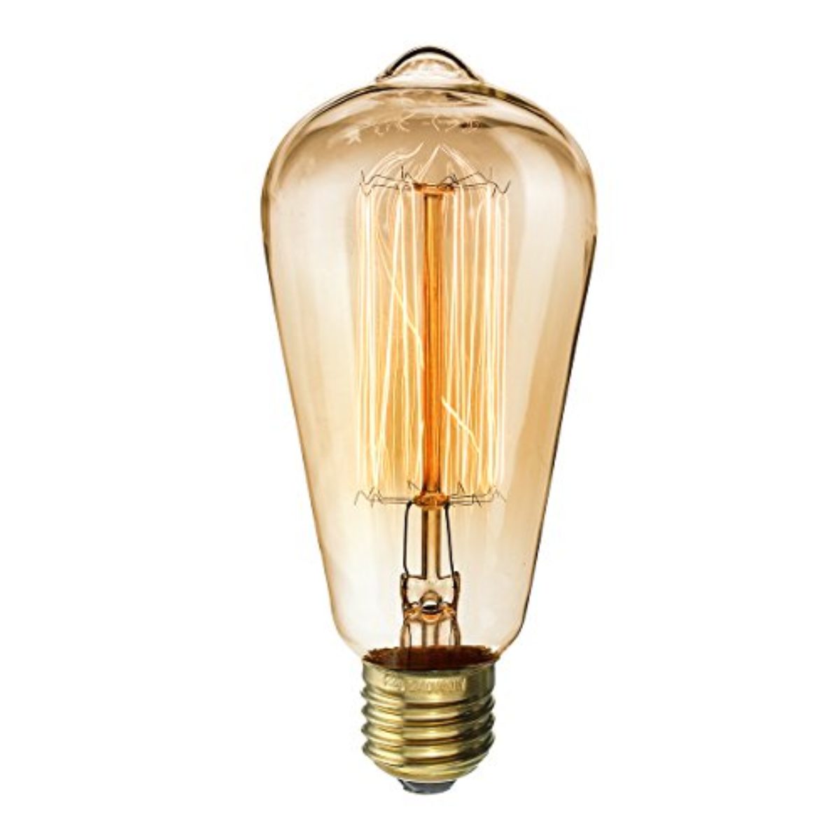KINGSO 3 pack E27 Ampoule Edison à Incandescence Vintage ST64 60W 220V Lampe Tungstène Décorative Ampoule Filament Classique Antique Dimmable Blanc Chaud 