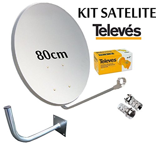 Support D'antenne Parabolique Nedis Pour Balcon - 75 Cm, Acier Galvanisé, Stable Avec Pierres