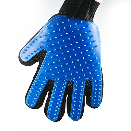 Gants De Toilettage Double Face Pour Animaux - Lot De 2 Gants + Brosse Anti-puces - Réutilisables, Doux, élimination Des Poils Morts - 6